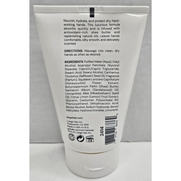 L'ange Lange Le Satin Midsummer Nourishing Hand Cream 4oz 118ml New - Picture 2 of 2